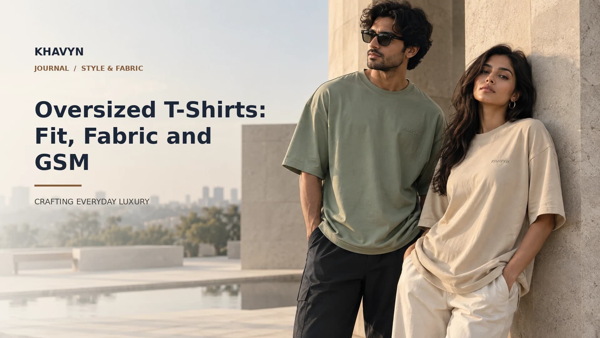 Premium KHAVYN oversized T-shirt with dropped shoulder fit