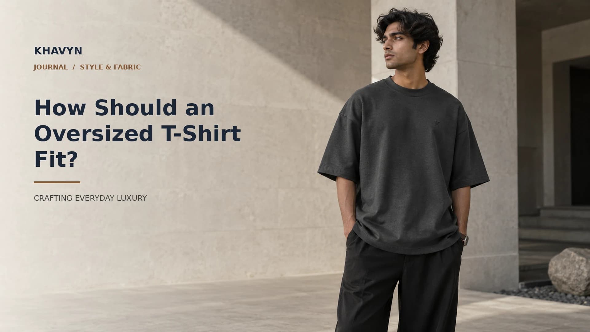 Premium KHAVYN oversized T-shirt with dropped shoulder fit