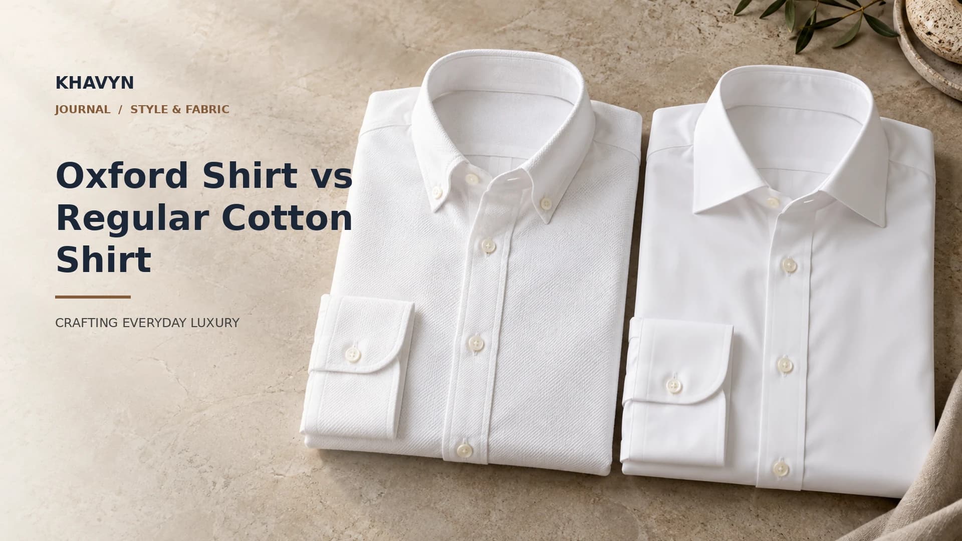 Yarn dyed Oxford combed cotton KHAVYN premium formal shirt